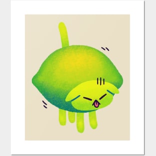 Lime Cat Posters and Art